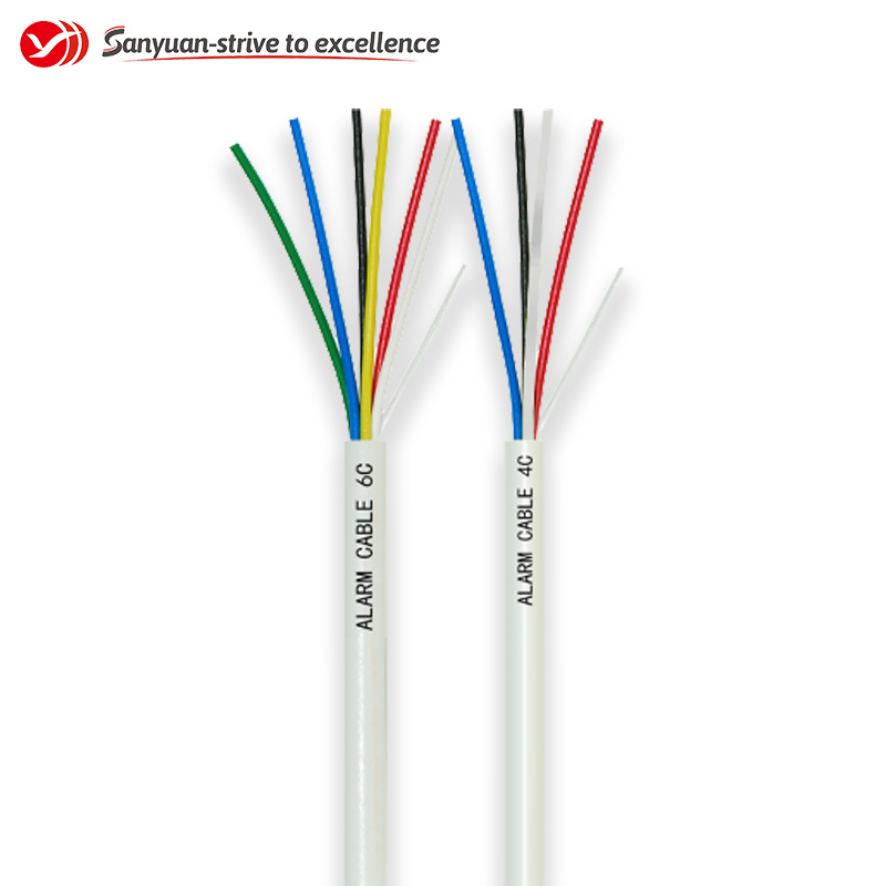 4 Core 6 Core Security Alarm Cable White Sanyuan