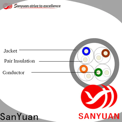 SanYuan high quality cat 5e lan cable factory direct supply for telephony