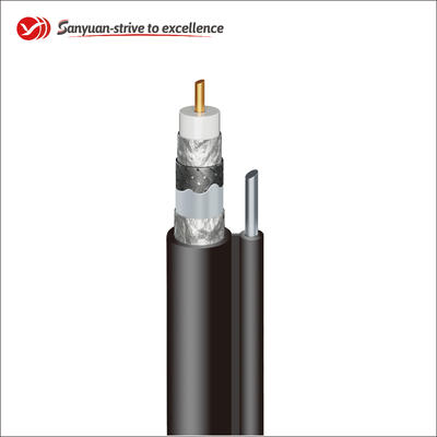 RG11 Coaxial Cable 75 Ohm Black PVC Jacket With Messenger SYRG11TSVM